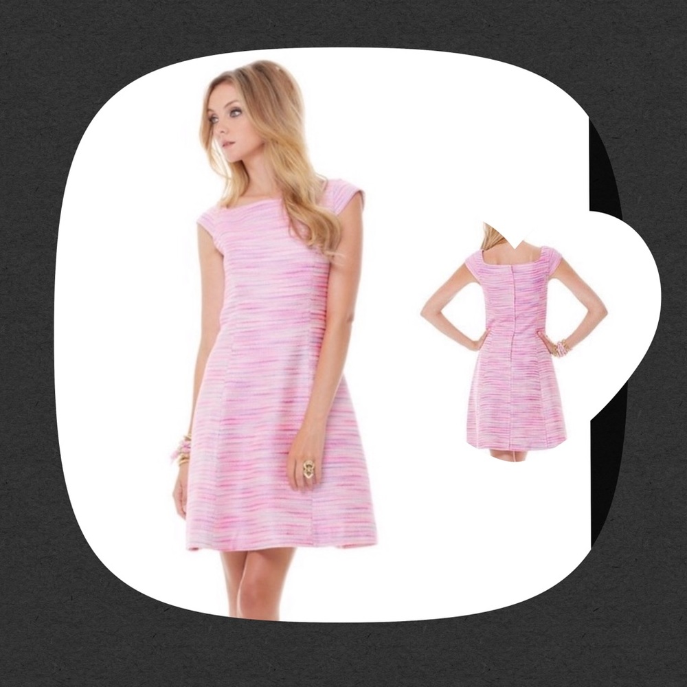 Lilly Pulitzer Pop Pink Barnard Boucle Dress
